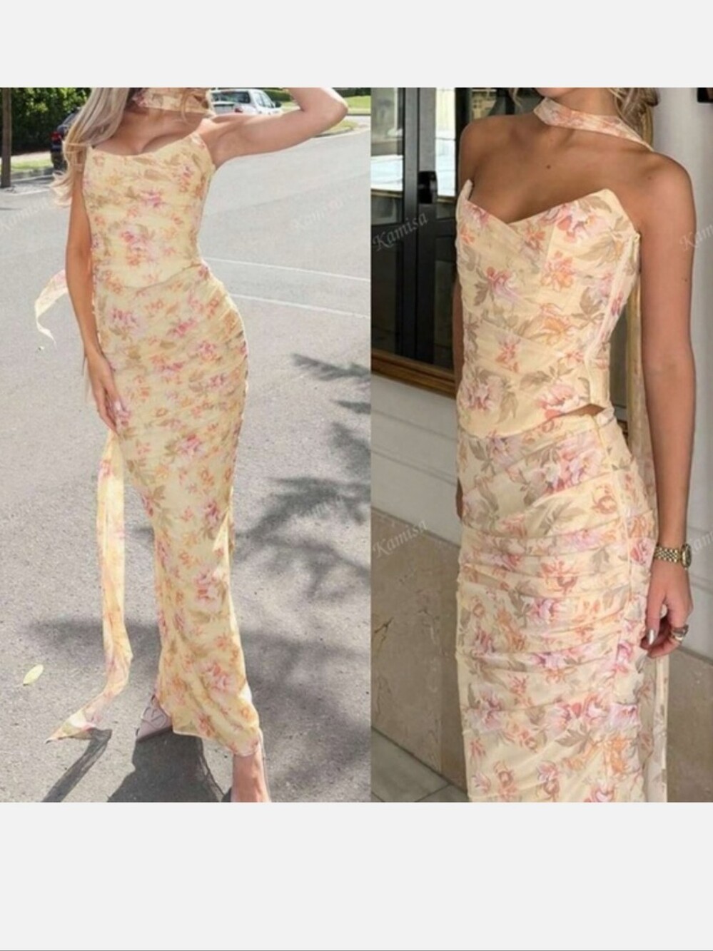 New House of CB Cassidy Honeyflower Maxi Skirt Size L